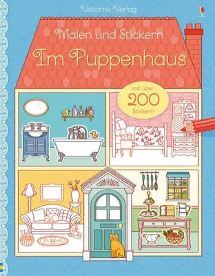 Produktbild von Malen und Stickern: Im Puppenhaus