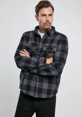 Produktbild von BRANDIT Lumber Jacket czarny/szary rozmiar L