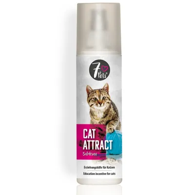 A product shot of a spray bottle for cats.
