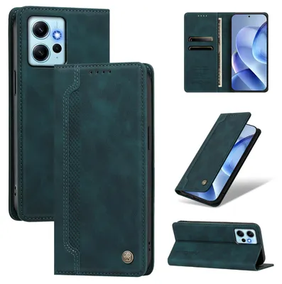 Obrázek produktu pro Pouzdro pro Xiaomi Redmi Note 12 4G,Polyuretankožené peněženkové flipové pouzdro s přihrádkami na karty a stojánkem Zelená
