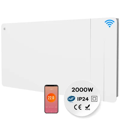 Produktbild von CIARRA Elektro-Heizkörper Heizgerät, Intelligenter Keramik-heizkörper mit WLAN steurung, Thermostat mit PID 15–25 m² 2000 W CBHTD20A-W