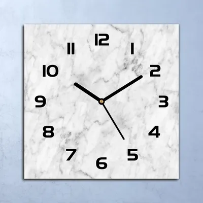 Produktbild von Wanduhr Echt-Glas-Küchenuhr Marmor Abstraktion Quarz 30x30 Deko Bilder