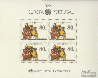 Produktbild von Briefmarken Portugal 1988 Mi Block57 (kompl.Ausg.) postfrisch Transport