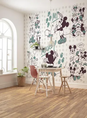 Produktbild von Komar Vlies Fototapete "Mickey and Friends" - Größe: 250 x 280 cm (Breite x Höhe), 7 Bahnen