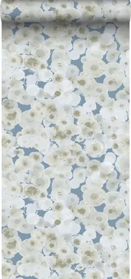 Produktbild von Sanders & Sanders Tapete Aquarellblasen Beige und Blau 53 cm x 10 m