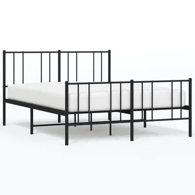 Immagine prodotto di vidaXL Struttura letto con testiera e pediera in metallo nero 120x200 cm