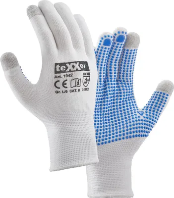 Produktbild von teXXor® Feinstrick-Handschuhe TOUCH 6, weiß