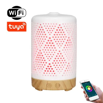 Produktbild von BOT Smart aroma difuzér SDC1 - bílá a světle hnědé dřevo 100ml