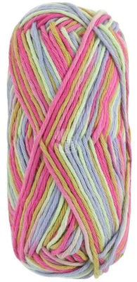 Produktbild von Lana Grossa - Star Print 0354 weißgrün senf veilchenblau pink
