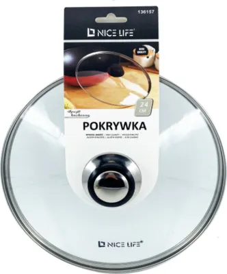 Obrázek produktu pro Poklice na hrnec z tvrzeného skla 24 cm