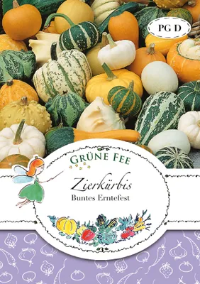 Produktbild von Zierkürbis Buntes Erntefest | Zierkürbissamen von Grüne Fee