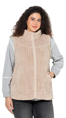 Produktbild von Ulla Popken Damen große Größen Übergrößen Plus Size Teddyweste