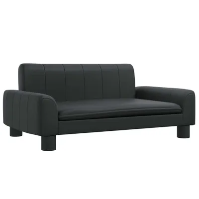 Image de Lit pour chien noir 70x45x30 cm similicuir