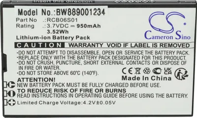 Produktbild von vhbw Akku Ersatz für Swisstone RCB06S01 für Handy Smartphone Telefon (950 mAh, 3,7 V, Li-Ion)