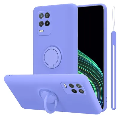 Produktbild von Cadorabo Hülle für Realme 8 5G / V13 / Q3 / Q3i / Narzo 30 5G Schutz Hülle in Lila Handyhülle TPU Etui Case Cover