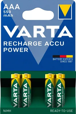 Produktbild von 1x4 Varta RECHARGE ACCU Power 550 mAH AAA Micro NiMH