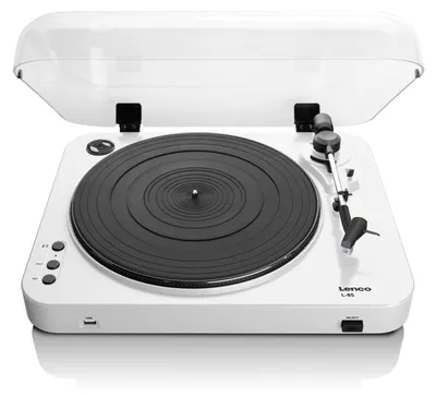 Zdjęcie produktu dla Lenco L-85 White - Gramofon z bezpośrednim kodowaniem USB - Biały