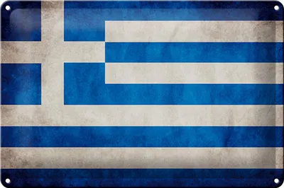 Produktbild von Blechschild Flagge Griechenland, 30 x 20 cm, Blechschilder Fahne Nationalität