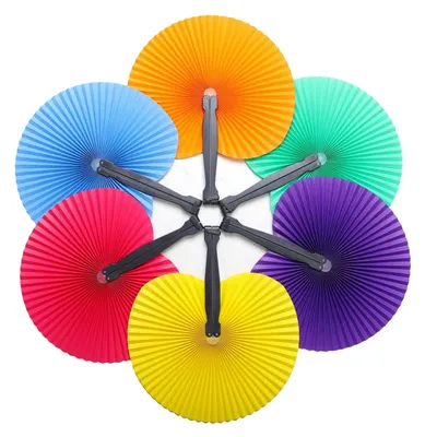 Image de Solidchoice - Lot de 24 éventails en papier colorés pour les fêtes
