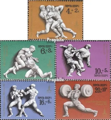 Produktbild von Briefmarken Sowjetunion 1977 Mi 4602-4606 (kompl.Ausg.) postfrisch Olympische Sommerspiele 80