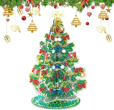 Immagine prodotto di 5D Diamante pittura albero di Natale per artigianato fai da te - perfetto per decorazioni natalizie e regali