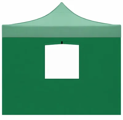 Immagine prodotto di Telo laterale 3x2mt verde impermeabile con finestra per gazebo richiudibile 3x3mt