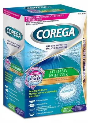 Obrázek produktu pro Corega Tabs Intensiv čisticí tablety na zubní náhrady a rovnátka 108 ks