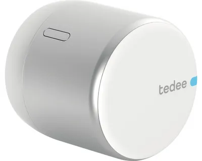 Immagine prodotto di Serratura elettronica GERDA tedee GO, argento con pulsante bianco