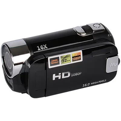 Image de Caméra vidéo ZELURXX, caméscope, 1080p FHD, 2,7 pouces, avec zoom 16x et écran orientable à 270°, mini, 11,5 x 4,8 x 5 cm, noir