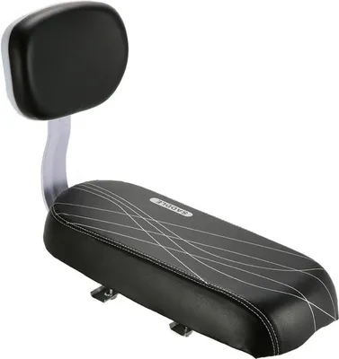 Image de Siège arrière de vélo, cuir PU, coussin souple, porte-bagages avec dossier
