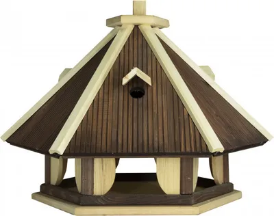 Produktbild von 4iQ Massivholz-Vogelfutterhaus RUDZIK III 44,2x38x46 cm