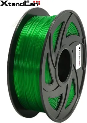 Produktbild von XtendLAN PETG filament 1,75mm průhledný zelený 1kg