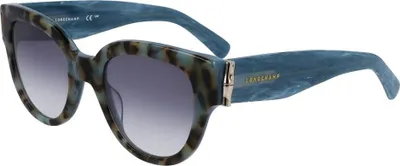 Image de Lunettes de soleil LONGCHAMP LO733S 404 AQUA HAVANA 52/22/140 FEMALE