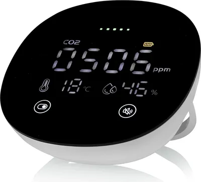 Produktbild von Smartwares 3-in-1 Luftqualitäts Melder CO2 Temperatur und Luftfeuchtigkeit 78 DB