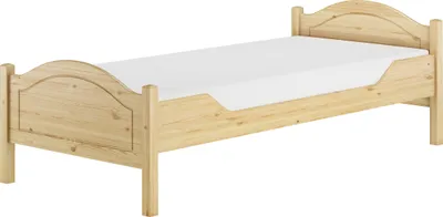 Produktbild von Überlanges Einzelbett 100x220 Kiefer Massivholz Landhausstil V-60.30-10-220Rollrost und Matratze inkl.