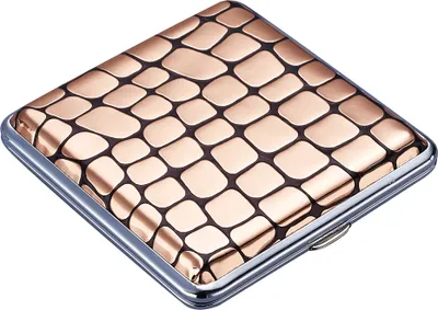 Produktbild von ZIGARETTENETUI Krokodil für 20 Zigaretten aus Metall Krokodilhaut Zigarettendose Zigarettenbox Dose Box Etui Case 15 (Kupfer)