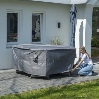 Produktbild von Madison Gartenmöbel-Abdeckung Rund 320 cm Grau