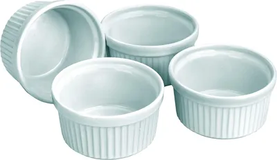 Produktbild von Ibili Auflaufform, 9 cm - Set mit 4 Stück - Porzellan - Weiß - Einheitsgröße