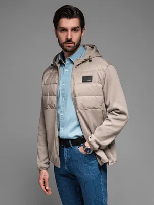 Obrázok produktu pre Ombre Clothing Pánska prechodná bunda Atalia popolavo šedá S