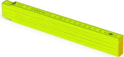 Zdjęcie produktu dla Metrie, miara składana Block-72, neonowożółta, hartowane stalowe łączniki, 2 m