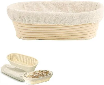 Zdjęcie produktu dla Forma do pieczenia chleba z naturalnego rattanu – 15 x 8 x 5 cm
