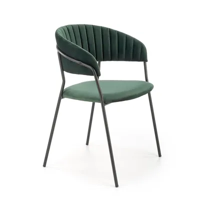 Obrázek produktu pro Halmar Jídelní židle K426 - tmavozelená/černá