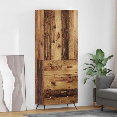 Obrázek produktu pro vidaXL Highboard old wood 69,5 x 34 x 180 cm materiál na bázi dřeva