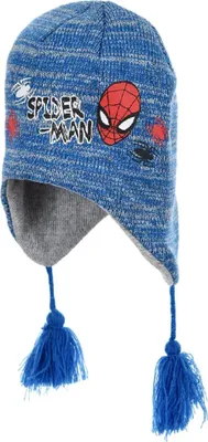 Produktbild von Marvel Spiderman Kinder Wintermütze peruanische Mütze Kindermütze – Blau / 52
