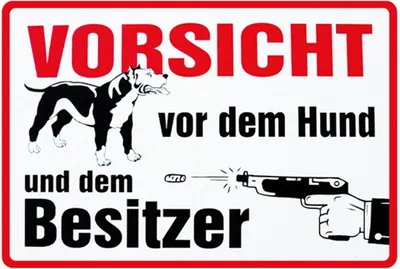 Produktbild von vianmo Holzschild 20x30 cm Vorsicht vor Hund und Besitzer