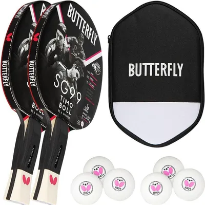 Produktbild von Butterfly 2x Timo Boll SG99 Tischtennisschläger + Tischtennishülle + 6x 40+ 3*** Tischtennisbälle | Tischtennis TT Tabletennis