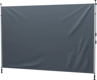 Produktbild von Klemmmarkise mit Handkurbel höhenverstellbar Gelenkarmmarkise Markise ohne Bohren Sonnenschutz UV-beständig, inkl. Wandhalterung Sonnenmarkise 350 cm breit für Terrasse Balkon, Dunkelgrau Aosom