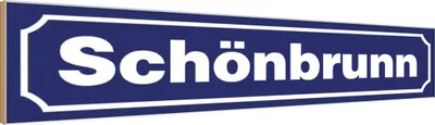 Produktbild von vianmo Holzschild 10x46 cm Schönbrunn