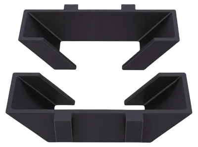 Image de Lot de 2 supports muraux pour raquettes de tennis, sûrs, antidérapants, anti-rayures, crochets pour clôture de terrain de sport, noir