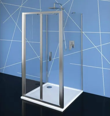 Produktbild von Polysan EASY Duschkabine drei Wänden 800x900mm, Falttüren, L/R Variante, Klarglas